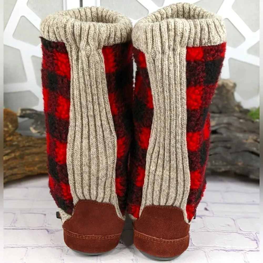 Acorn Checkered Slouch Boots